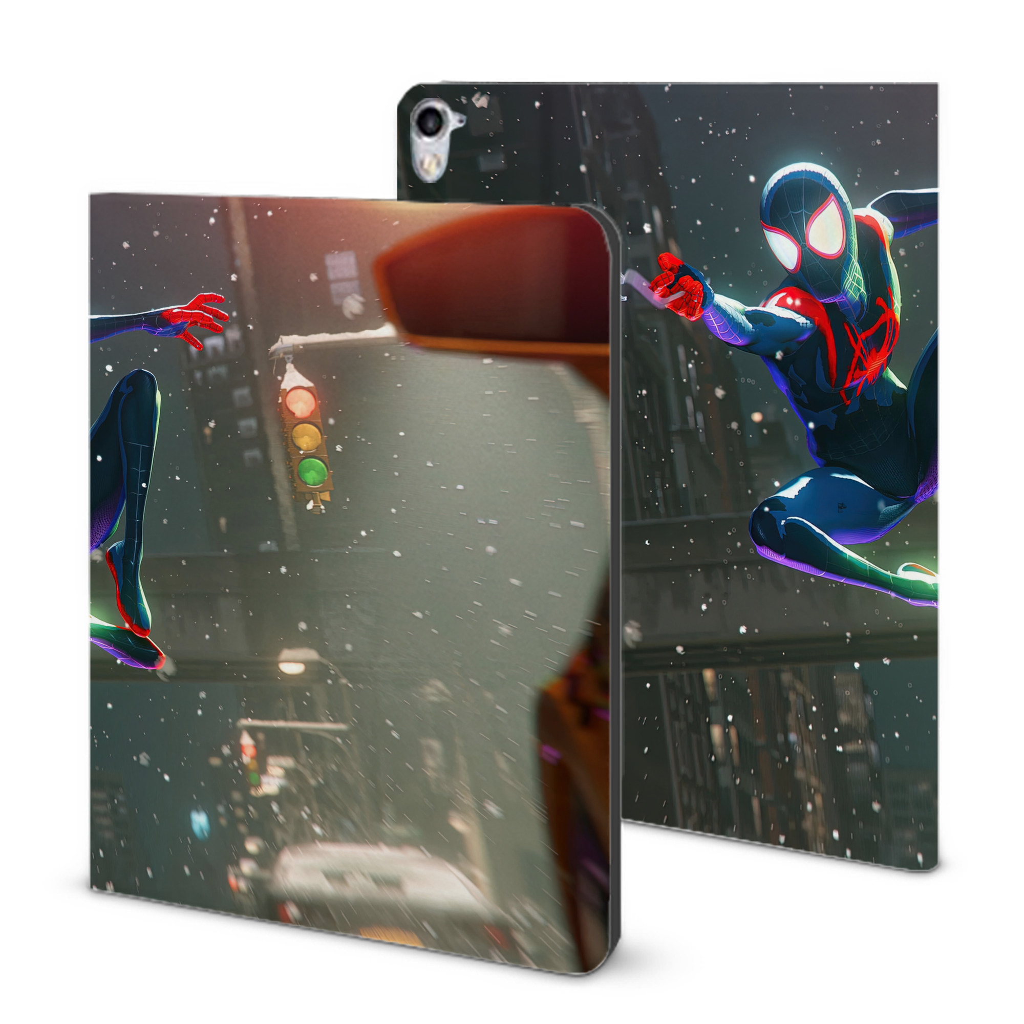 （画像用） Spider Man スパイダーマン IPad ケース ブック型 PUレザー TPU 耐衝撃 軽量 薄型 ペン収納なし 全面保護 IPad 各モデル対応